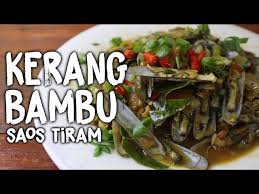 Resep dan cara membuat kerang hijau bakar spesial sajian seafood yang mantap dan enak. Resep 31 Kerang Bambu Saos Tiram Gurih Pedas Bahaya Youtube