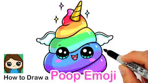 How To Draw A Unicorn Rainbow Poop Emoji Easy Bizimtube Creative Diy Ideas Crafts And Smart Tips