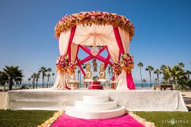 Pasea Hotel Huntington Beach Indian Wedding Amrita Kabir Indian Wedding Stage Hindu Wedding Decorations Indian Wedding Decorations Receptions