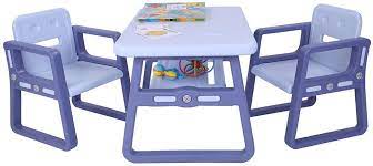 The senda kids' wooden storage table and chairs set is a delightfully designed table and chairs set that your kids will love. Eblse Multipurpose Kids Table And 2 Chair Set Learning Playroom Pink Desk Chair For 3 6 Years Old Child Dining Children Table Furniture With Storage Rack For Toddlers Reading Kids Furniture Home