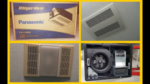 The panasonic whisper warm 110 cfm bathroom fan/heat/light combination keeps your bathroom warm and fresh. Panasonic Install A Bathroom Fan With Heater And Double Switch Vytyazhka Dlya Vannoj Youtube