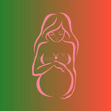 Icona vettoriale di donne in gravidanza partito ventre signora silhouette, simbolo stilizzato, astratto fiore sfondo. Donna Incinta Simbolo Stilizzato Illustrazioni Vettoriali E Clipart Stock 304 Illustrazioni Stock