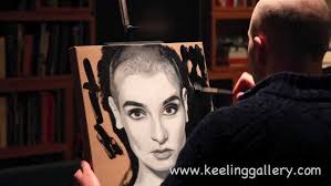 Sinead O'Connor painting by Vincent Keeling