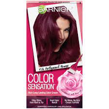 These are the best box hair dye brands for diy makeovers. Garnier Sensation Hair Color Cream 4 26 Hollywood Rouge Intense Burgundy 1 Kit Walmart Com Walmart Com