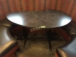 The table is raised on a scrolled lyre shaped supports joined by a geometric. 58 X 34 Kidney Bean Shaped Dining Table Storey S