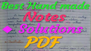 Chemistry notes for class 12, designed by the stellar team of vedantu, is the perfect choice for students who want to get good grades and ace competitive exams. Chemistry Class 12 Solutions Full Chapter Handwritten Notes Youtube