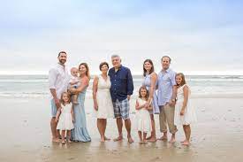 I Love These Tones Of Blue And Cream For A Beach Photoshoot Family Portrait Outfits Family Portraits Beach Portraits