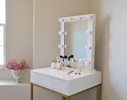 Glamstation Makeup Vanity Table With Mirror And Led Lights Gloss White And Gold For Sale Https Bathro Makeup Table Vanity Vanity Table Mirror With Lights