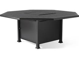 Octagon with swing seating surrounding fire pit with images. Mallin Pasa Robles Firepit Tables F Top 66 Wide Aluminum Octagon Fire Pit Table Mallf153lf071f
