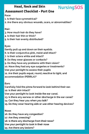 Nursing School Head Neck And Skin Assessment Checklist Part One Click Through To Get This Online Nursing Schools Charting For Nurses Nursing School Notes