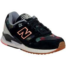 Black And Pink New Balance Trainers New Balance Women S 530 Floral Ink Low Top Sneaker Sneakers Floral Sneakers Floral Print Shoes