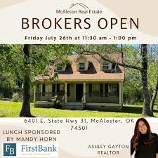 📣Realtors & Affiliates📣 TODAY IS THE DAY!! Please join me for a Brokers  Open today from 11:30-1:00. Lunch will be sponsored by Mandy Horn with  First Bank Kiowa!😊