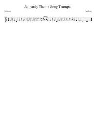 Jeopardy Song Sheet Music For Trumpet In B Flat Solo Musescore Com
