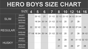 Boys Husky Pants Size Chart Www Bedowntowndaytona Com