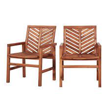 The best patio chair must be comfortable and durable enough to ensure that you can use it we would argue that teak wood chairs look best in every setting, even though wood requires care to. Outdoor Wood Patio Chairs Set Of 2 Brown Owc2vinbr