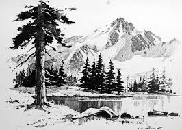 Pencil Pencil Landschaftszeichnungen Landschaftsskizze Landschaft Zeichnen