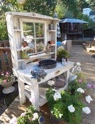 Imposing Build A Potting Bench Pottingbenchideas Benchdesign Pottingbench Benchideas Outdoor Potting Bench Pallet Garden Benches Potting Bench