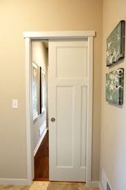 Pocket Door White Molded Craftsman Style Interior Pocket Door Perfect For Areas With Minimal Sp Interior Pocket Doors Craftsman Style Interiors Pocket Doors