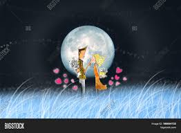 A collection of the top 64 celestial moon wallpapers and backgrounds available for download for free. Lover Full Moon Night Image Photo Free Trial Bigstock