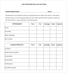Sample Interview Assessment Form Lamasa Jasonkellyphoto Co