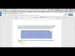 According to the publication manual (p. How To Create Block Quotes In Google Documents Youtube