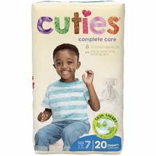 Cuties Complete Care Baby Diapers Size 7 20 Count