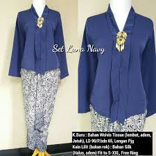 Jual Setelan Kebaya Modern Kutubaru Warna Navy Baju Pesta Baju Kondangan Kebaya Cantik Kebaya Cek Harga Di Pricearea Com