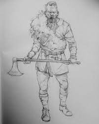 This Is My Working Mood Drawing Sketch Pencil Sketchbook Viking Vikings Warriors Axe Doodle Art Traditionalart Art Sketches Art Sketches