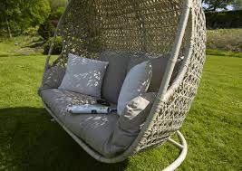 Outdoor rattan wicker double seat cocoon hanging egg swing chair with metal stand good price. Bramblecrest Ascot Ascot Double Hanging Cocoon Indalocio