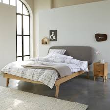Lit en chêne massif avec sommier enias. Lit Frene Massif Et Tissu Sommier Anda La Redoute Interieurs Iziva Com