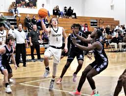 Croatan boys survive late rally in beating Blue Devils 59-56; four Cougars  reach double digits in scoring