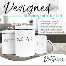Or best offer +$29.20 shipping. Outshine White Metal Nesting Kitchen Canisters Air Tight Lids Set O Outshine Co