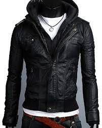 Men Handmade Black Hooded Biker Leather Jacket Men Black Hooded Leather Jacket Slim Jacket Black Leather Jacket Men Hooded Jacket Men Leather Jacket With Hood