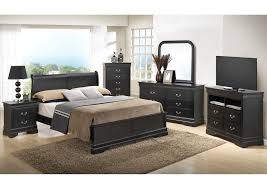 Anchor your bedroom in refreshing, style with this handsome bed! Black King Low Profile Bed Dresser Mirror King S Furniture Warehouse