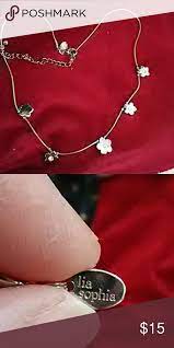 Lia Sophia Silver Flower Necklace Silver Flower Necklace Necklace Silver Flowers
