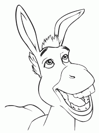 Shrek Coloring Pages Donkey Face Coloring Pages In 2020 Coloring Pictures Shrek Drawing Donkey Drawing