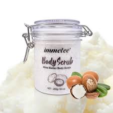 The butters and oils used in this recipe are the perfect combination that will leave your skin moisturized for days after applying. Immetee Luxury Shea Butter Body Scrub