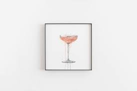 ✓ free for commercial use ✓ high quality images. Champagne Coupe Rose Cocktail Wall Art Print We Love Prints Ltd