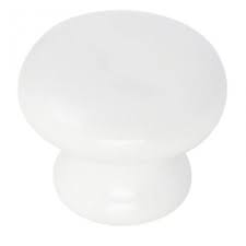 Modern white porcelain cabinet drawer pulls. White Porcelain Cabinet Door Knob