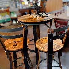 This bar height pub table set has a clean design and will fit with most any modern decor, while adding minimalist style. High Top Bar Tables And Chairs In 2020 High Top Bar Table Wine Barrel Furniture Bar Table Sets