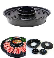 Korean Smokeles Tabletop Bbq Samgyupsal Grill Pan With Earthen Pot Ttukbaegi Cooking Kitchen Korean Kitchen Barbeque Grill