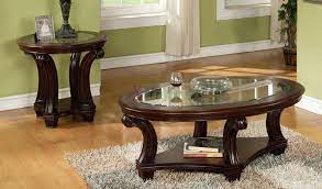 Betania round natural acacia wood coffee table. Perseus Glass Top Wooden Coffee Table Set Montreal Xiorex