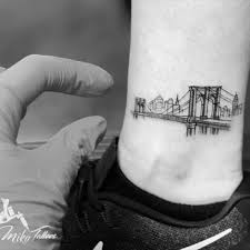 This tattoo of christina is inspired by stephanie meyers. Tattoo Uploaded By Miko Nyctattoo Minimum Brooklyn Bridge Skyline Brooklynbridge Manhattan Skylinetattoo Minimumtattoo 431846 Tattoodo