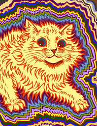 Wain is depicted as a loveable, inspirational hero with a courageous and infectious spirit, who saw the world in a unique and delightful way throughout his long life full of adventure, inspiring people to do the same. Thredith Louis Wain Tribute Kaleidoscope Cat 3 Electric Trippy Cat Art Cat Art