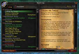 This build will work with classic, prepatch and tbc! Wide Quest Log Addons World Of Warcraft Curseforge