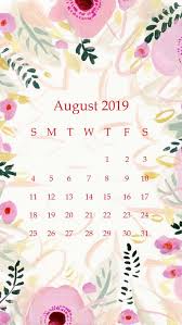 Beautiful Floral Design August 2019 Iphone Calendar Copy Calendar Wallpaper August Wallpaper Iphone Background