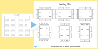 Free Editable Table Seating Plan Powerpoint Table