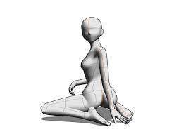 Pose- Sitting Girl- SEXY - CLIP STUDIO ASSETS