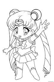 Home » mecha anime » sailor moon. Chibi Sailor Moon Kawaii Coloring Pages Printable