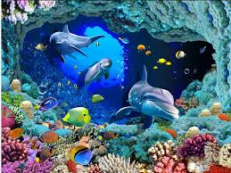 Coral reef painting colorful ocean art print sea urchin | etsy. Customized Photo Wallpaper Kids Room 3d Floor Painting Dolphin Coral Wallpaper 3d Flooring Wall Papers Home Decor Living Room Coral Wallpaper 3d Flooringphoto Wallpaper Aliexpress